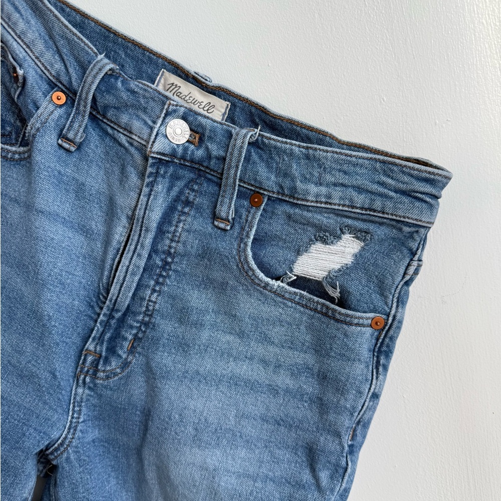 Madewell Light Blue Ripped Jeans